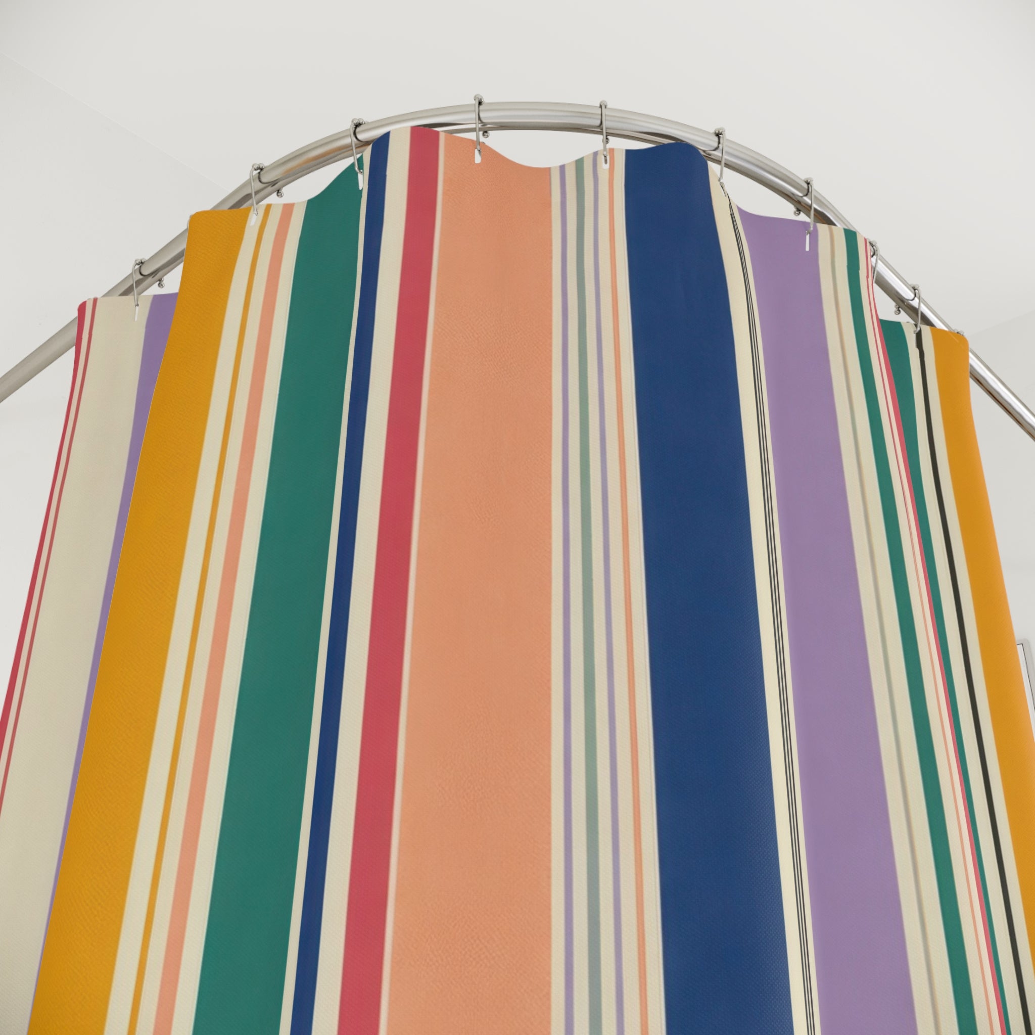 Rainbow Cabana Stripe Shower Curtain