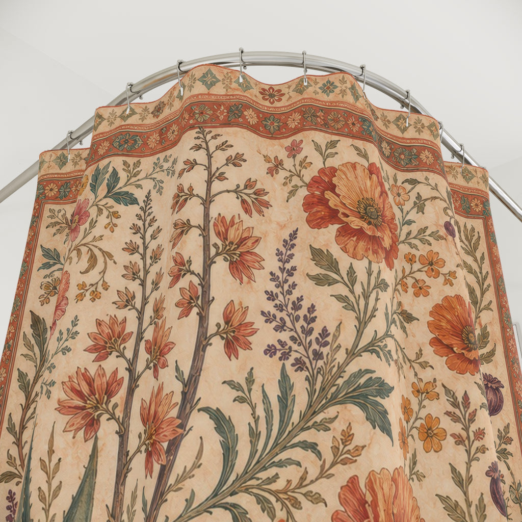 Desert Garden Boho Floral Shower Curtain