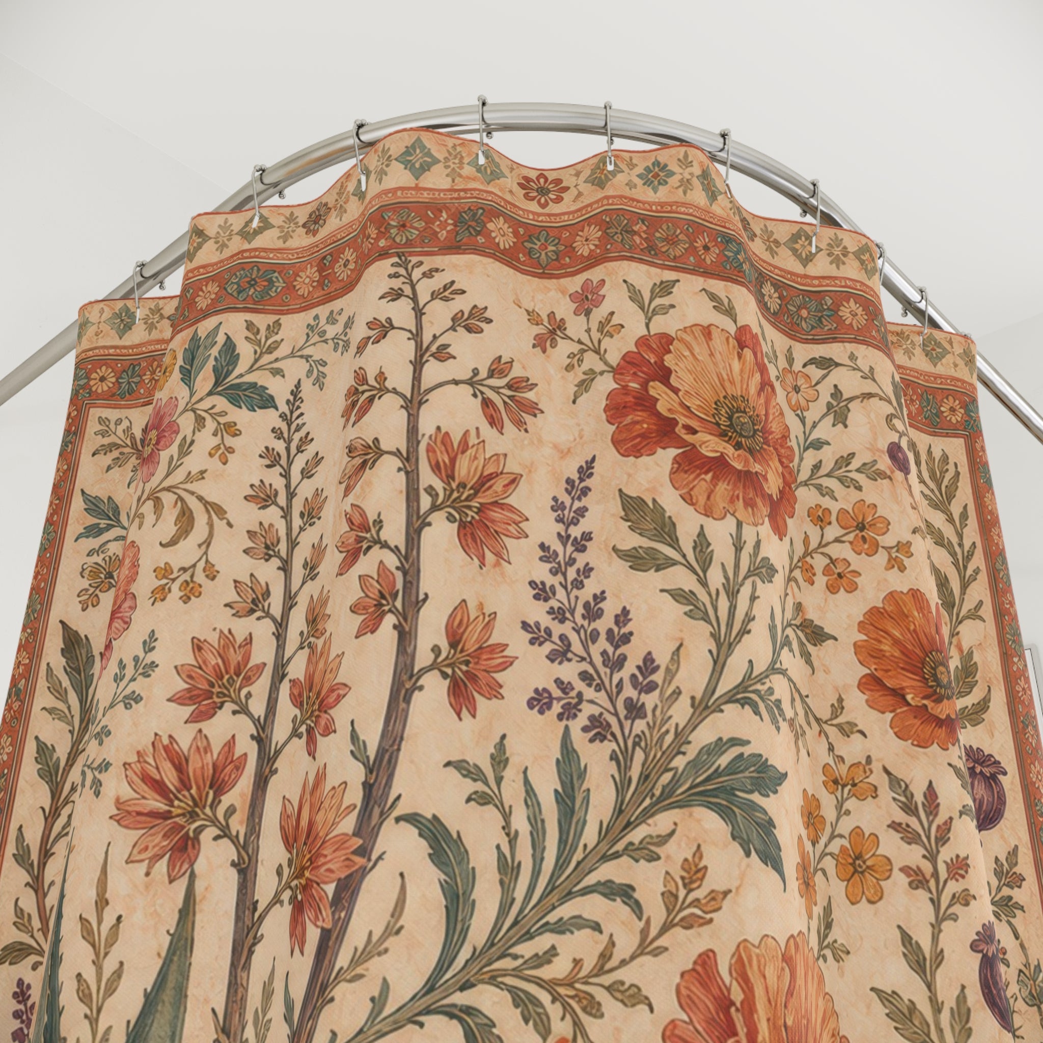 Desert Garden Boho Floral Shower Curtain