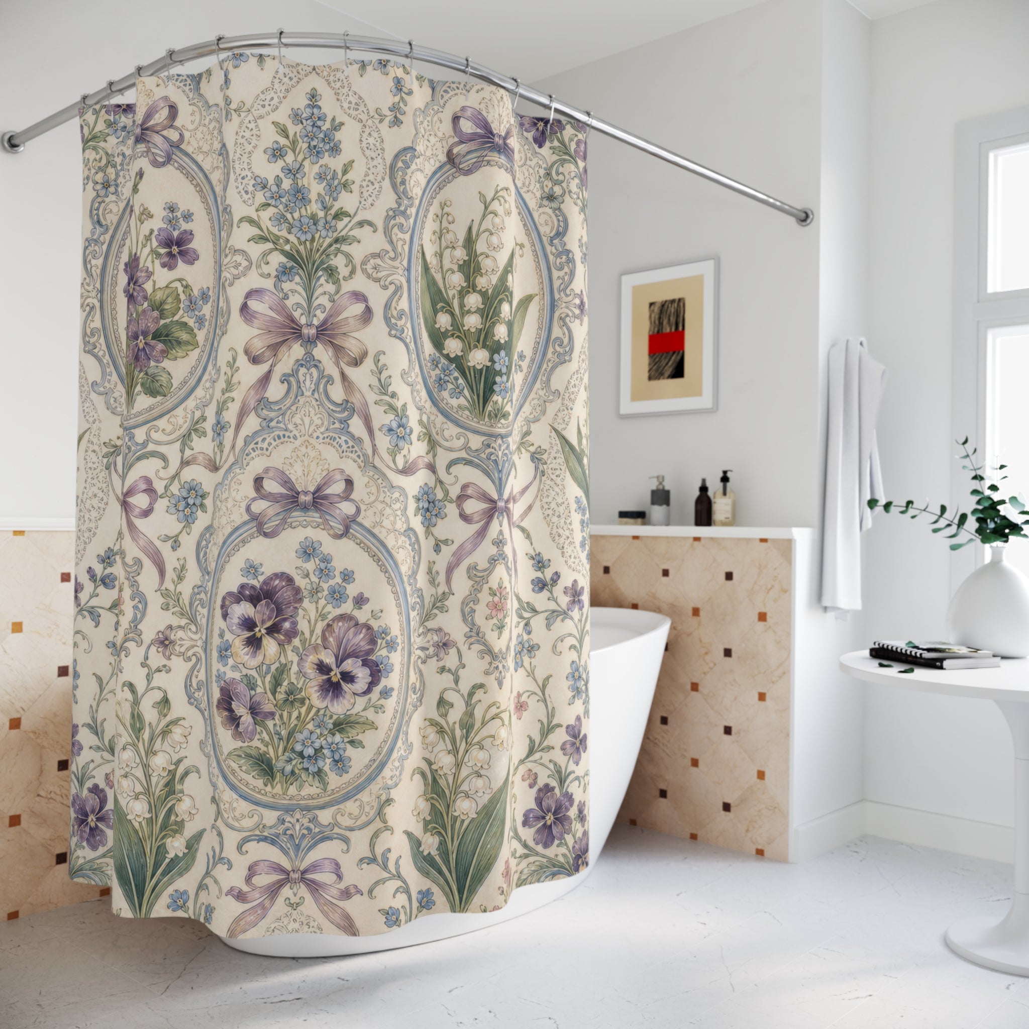 Lavender Locket Shower Curtain
