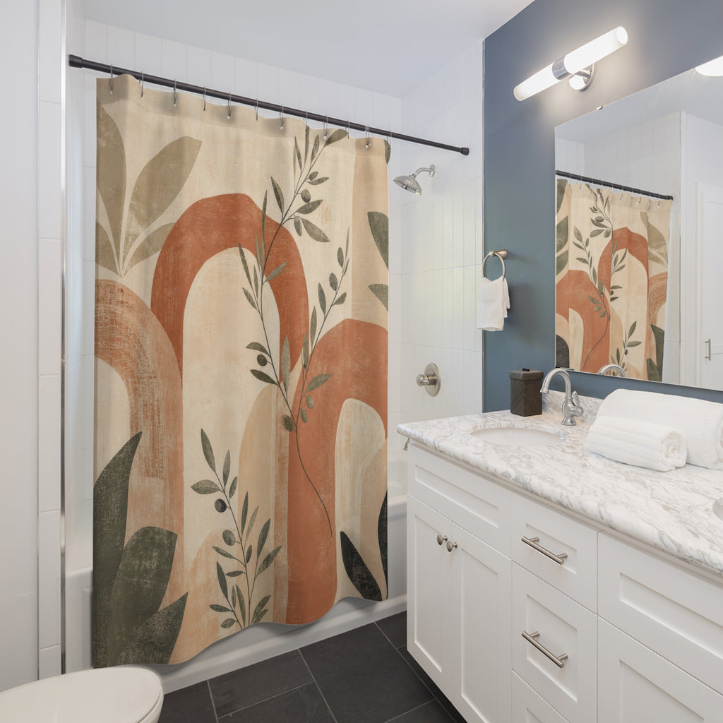 Terracotta Arch Botanical Shower Curtain