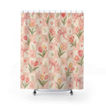 Cute Bow Checker Pink Shower Curtain