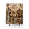Western Shower Curtain: Southwestern Horse Desert