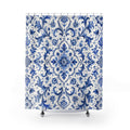 Blue White Shower Curtain