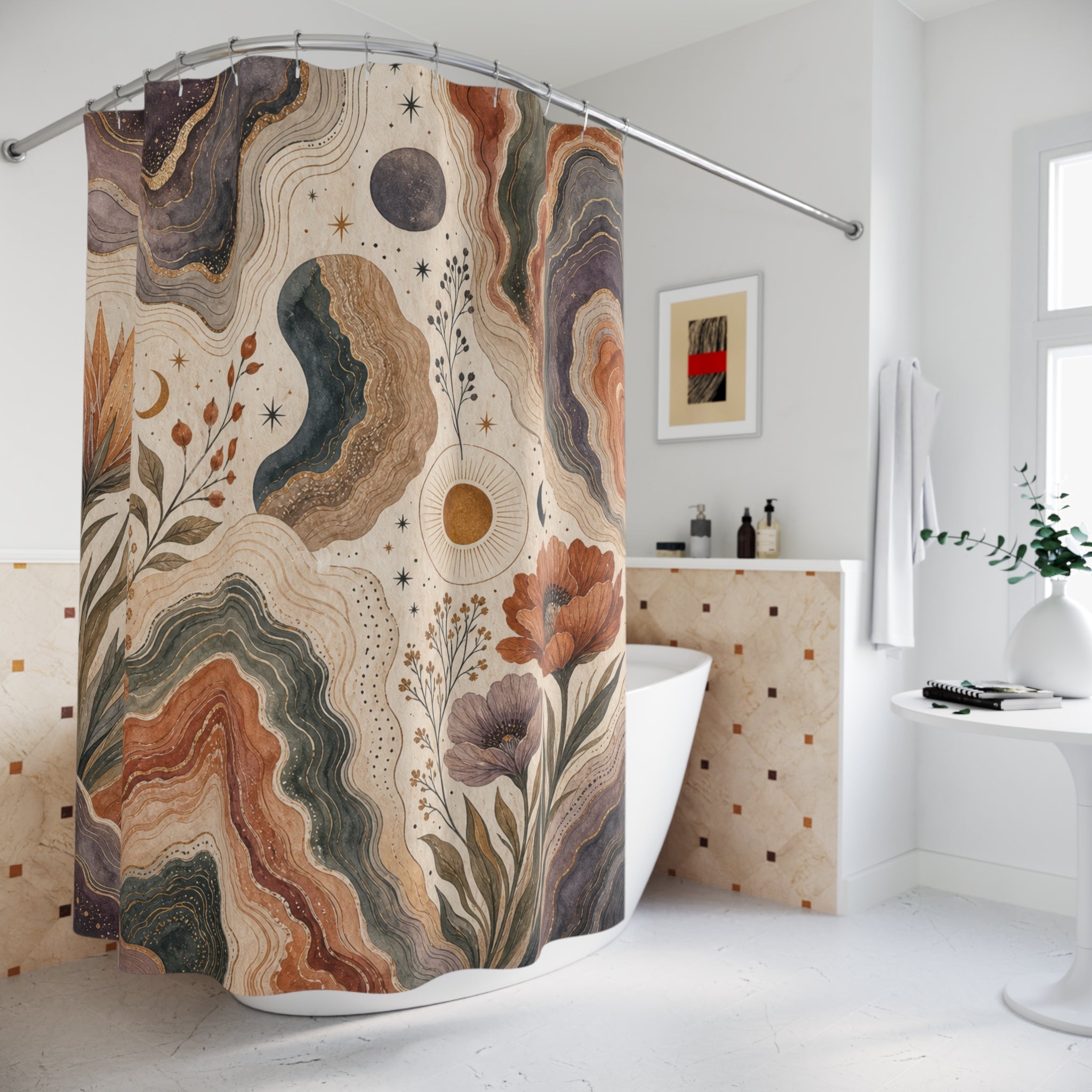 Abstract Desert Stone Shower Curtain