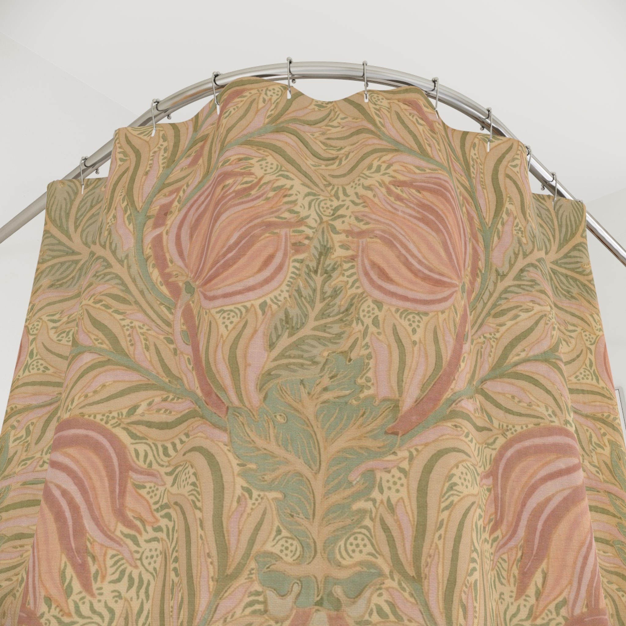 Mackmurdo Flower & Leaf Shower Curtain – Cream Art Nouveau