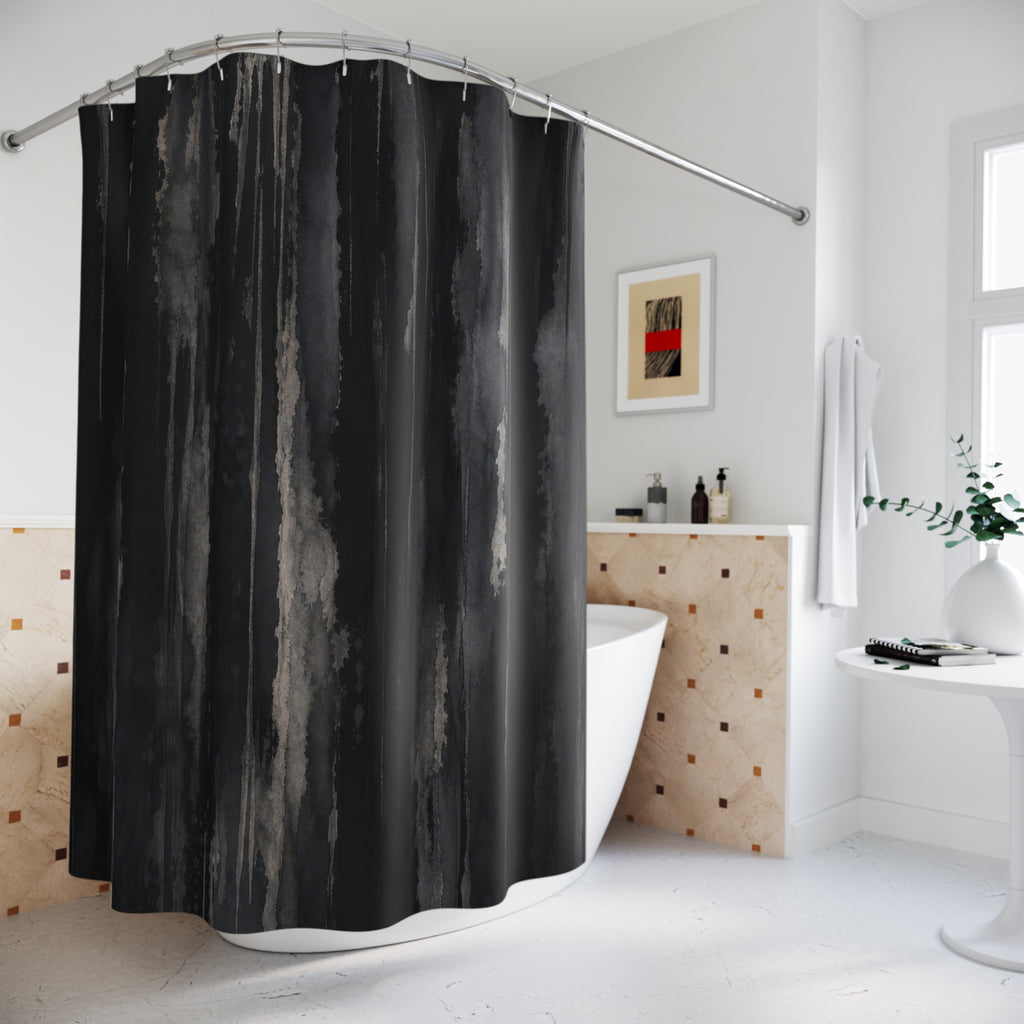 Watercolor Abstract Brush Stroke Shower Curtain