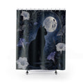 Moonlit Black Cat Shower Curtain
