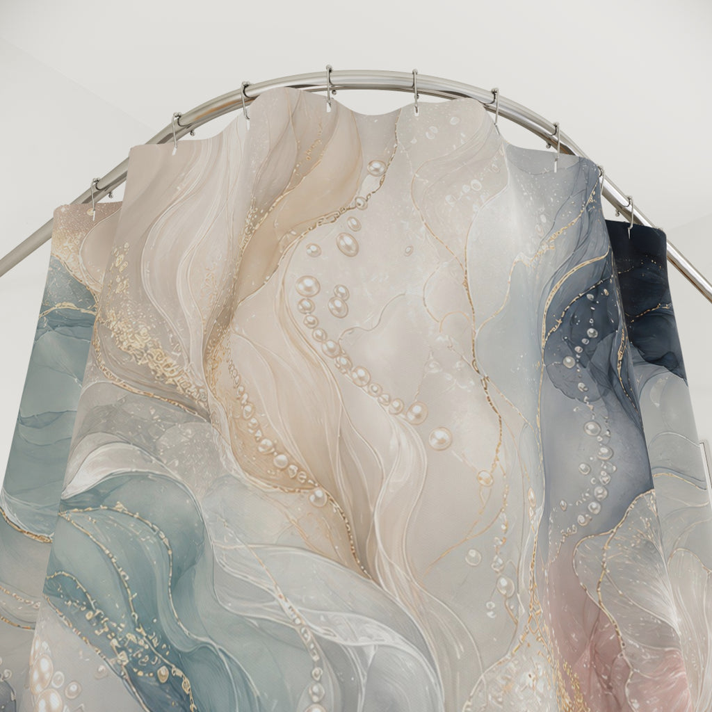 Pearl Smoke Sonata Shower Curtain