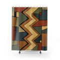 Vintage Central Spine Zigzag Shower Curtain