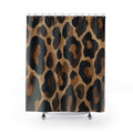 Black Brown Animal Print Shower Curtain