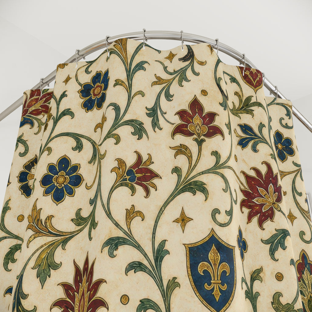 Gothic Floral Medieval Shower Curtain