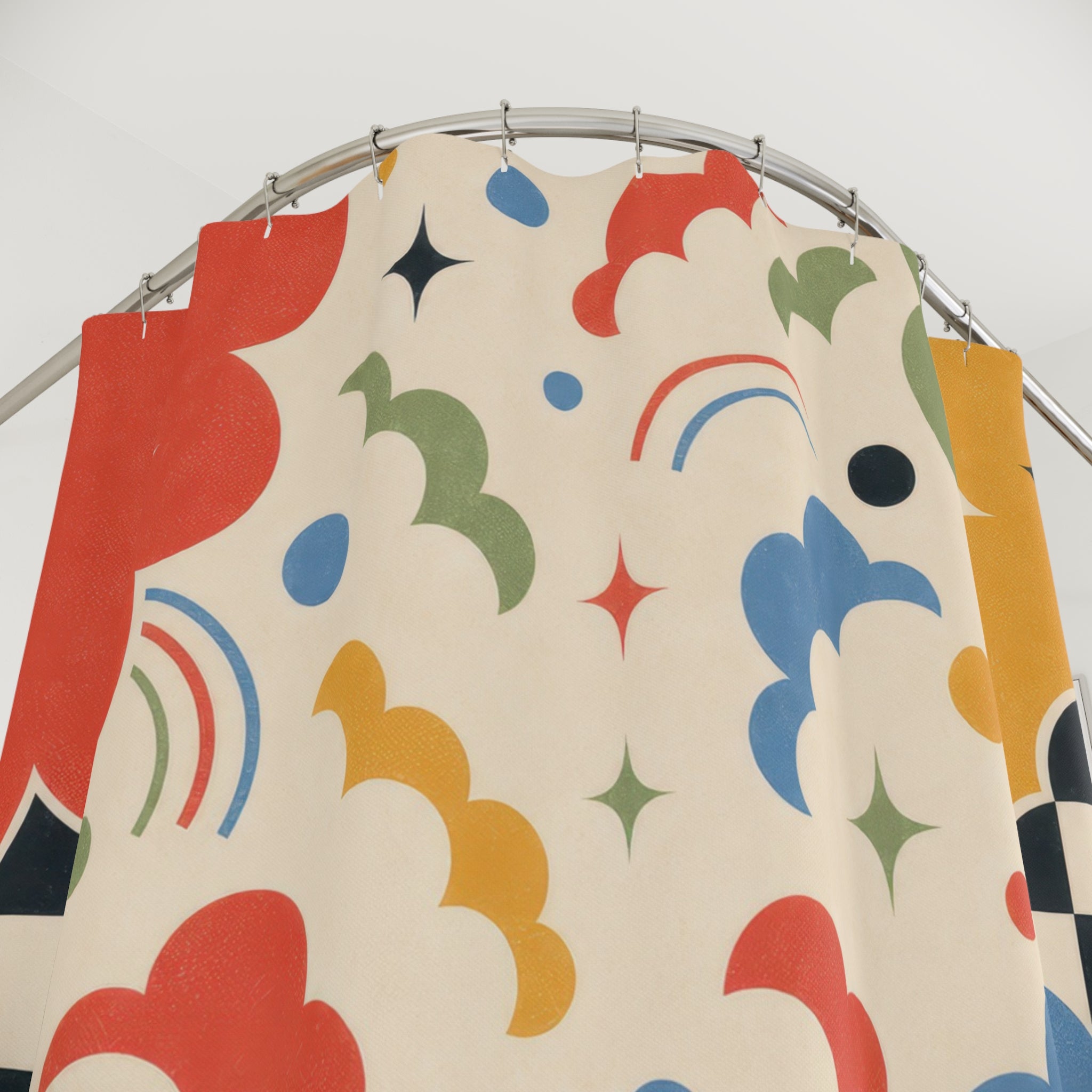 Checkered Retro Shower Curtain
