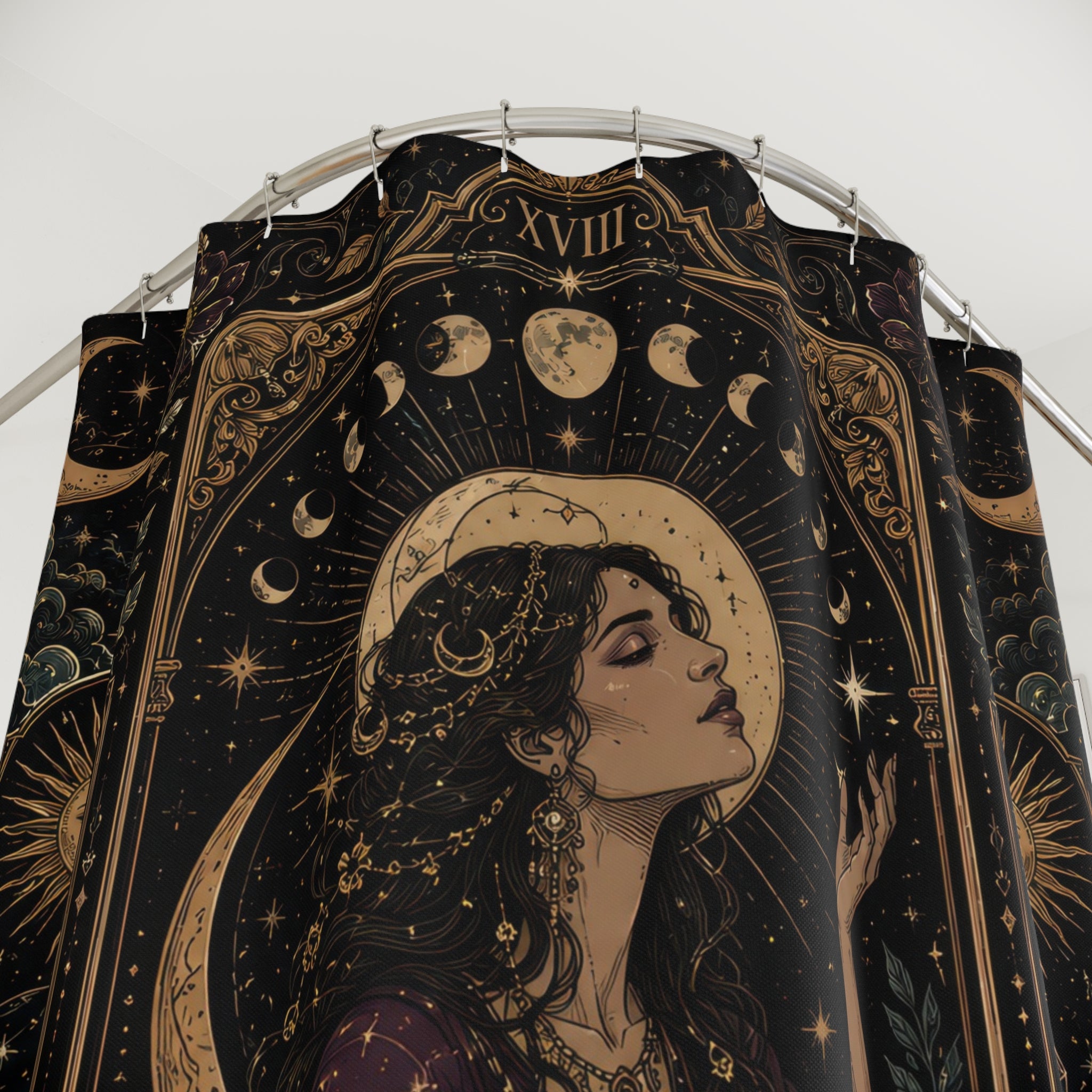 Tarot Shower Curtain: The Moon