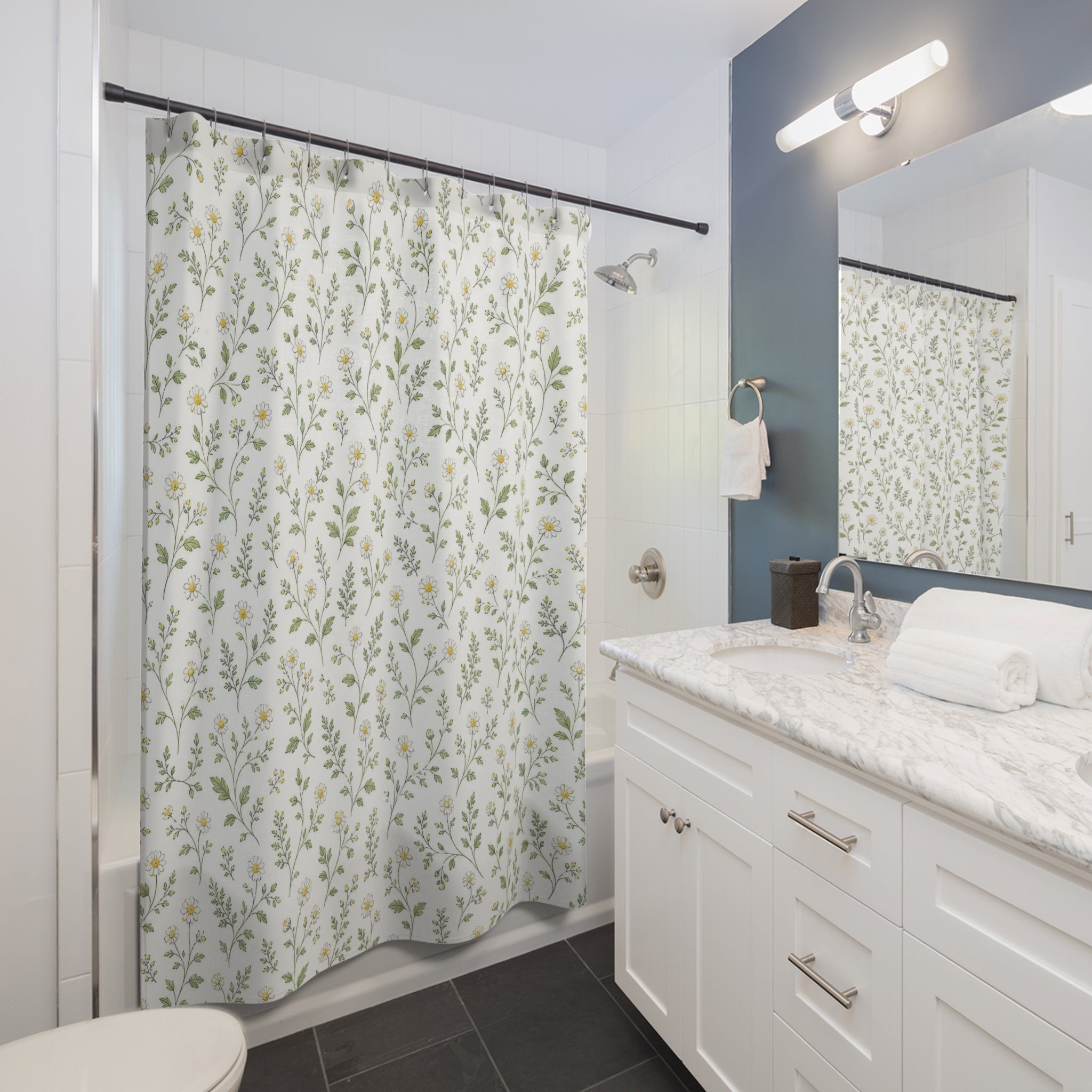 Daisy Botanical Shower Curtain