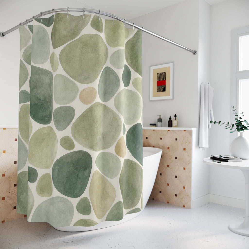 Jade Pebble Shower Curtain