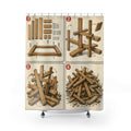Woodworking Instruction Diagram Unique Funny shower curtain with full front view