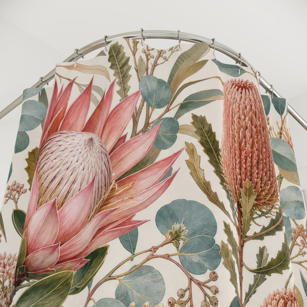 Protea Eucalyptus Shower Curtain