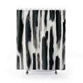Black White Striped Shower Curtain