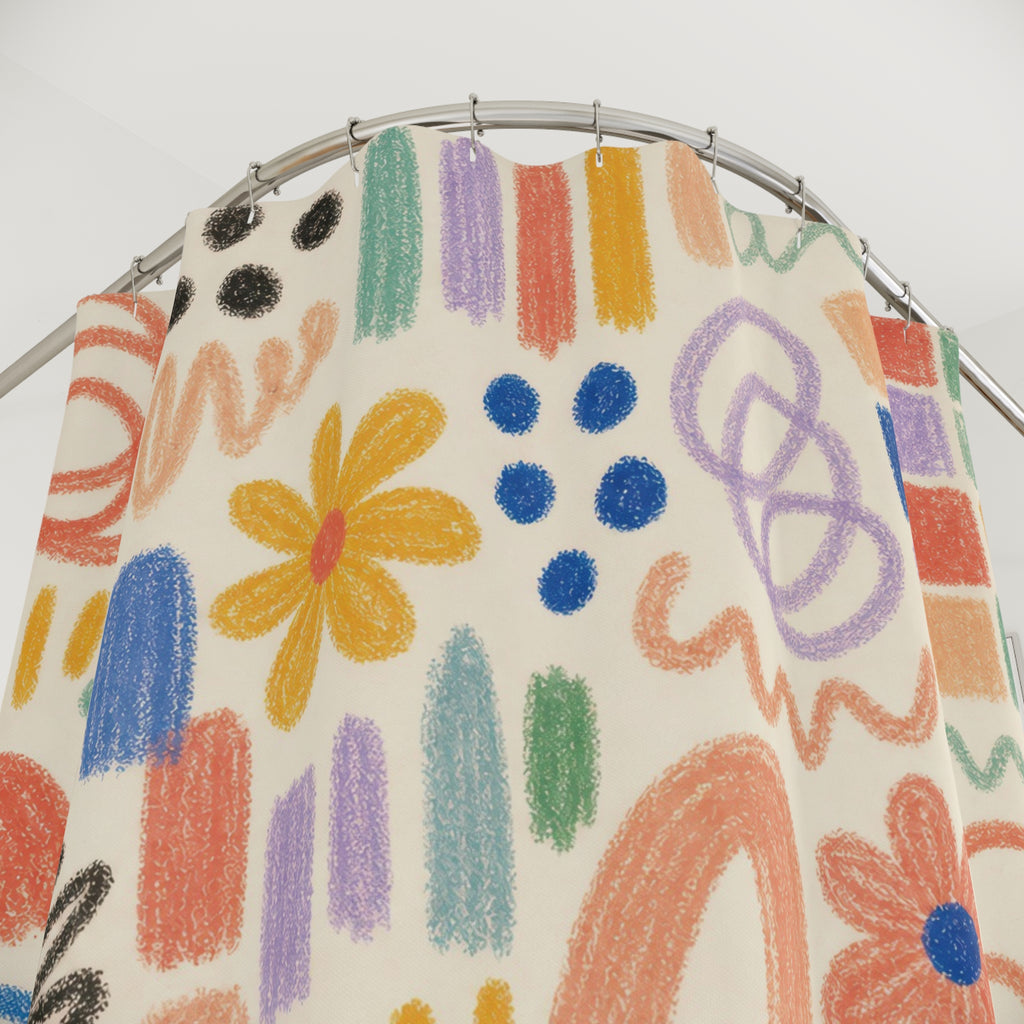 Kids Doodle Shower Curtain