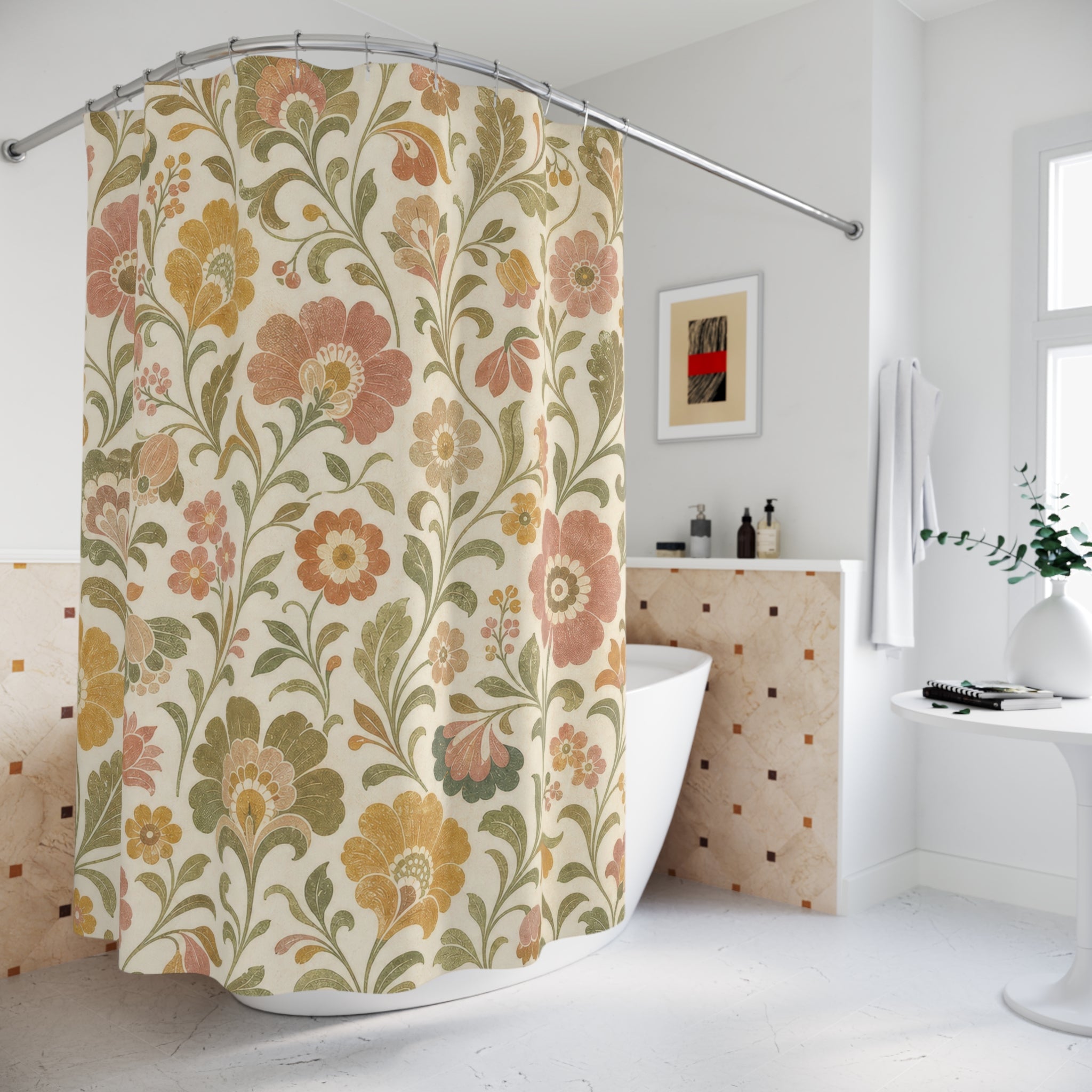 Muted Cottage Shower Curtain