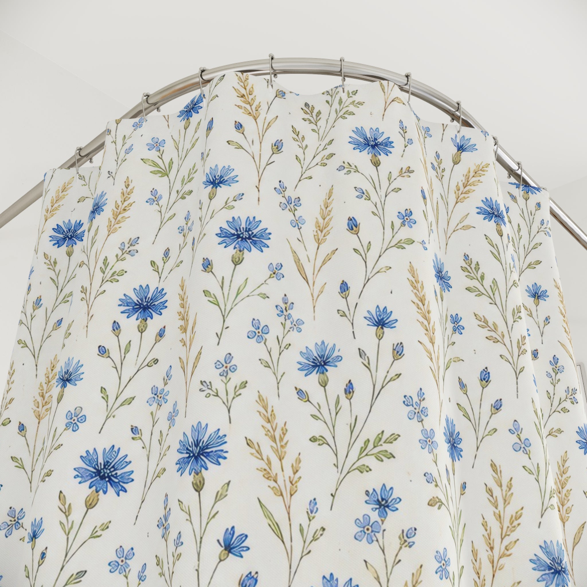 Blue Cornflower Shower Curtain