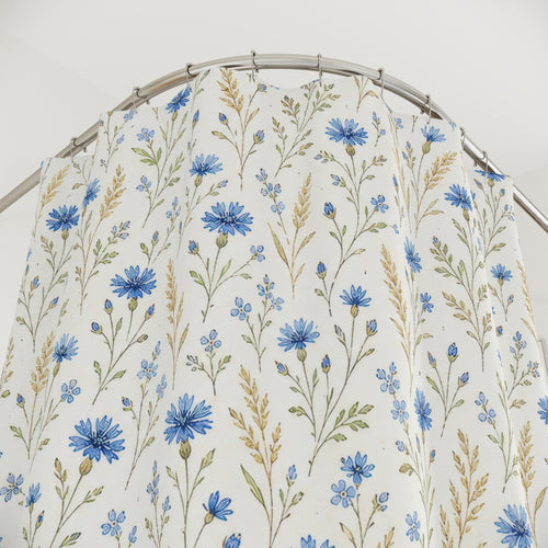 Blue Cornflower Shower Curtain