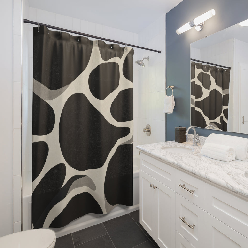 Black Ivory Organic Pebble Shower Curtain