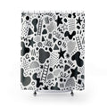 Black White Star Shower Curtain