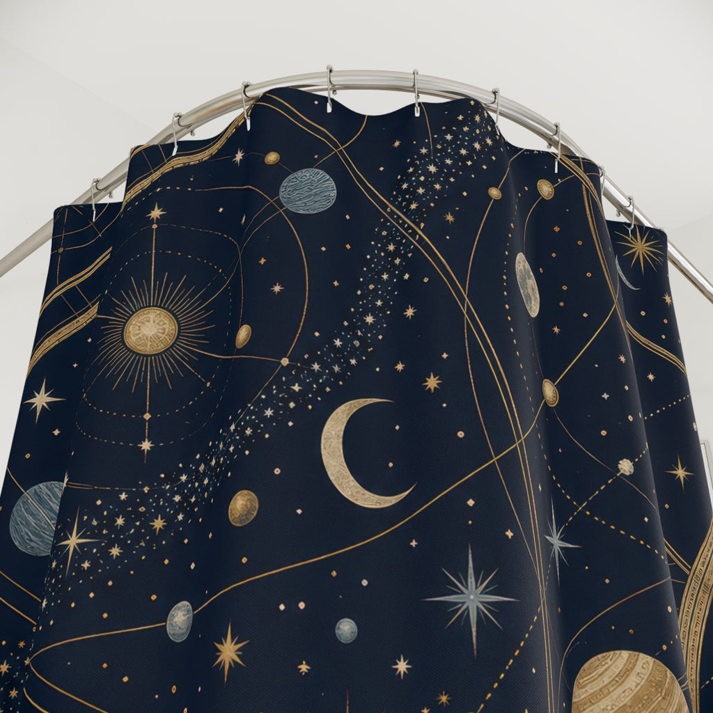 Moon Star Celestial Shower Curtain