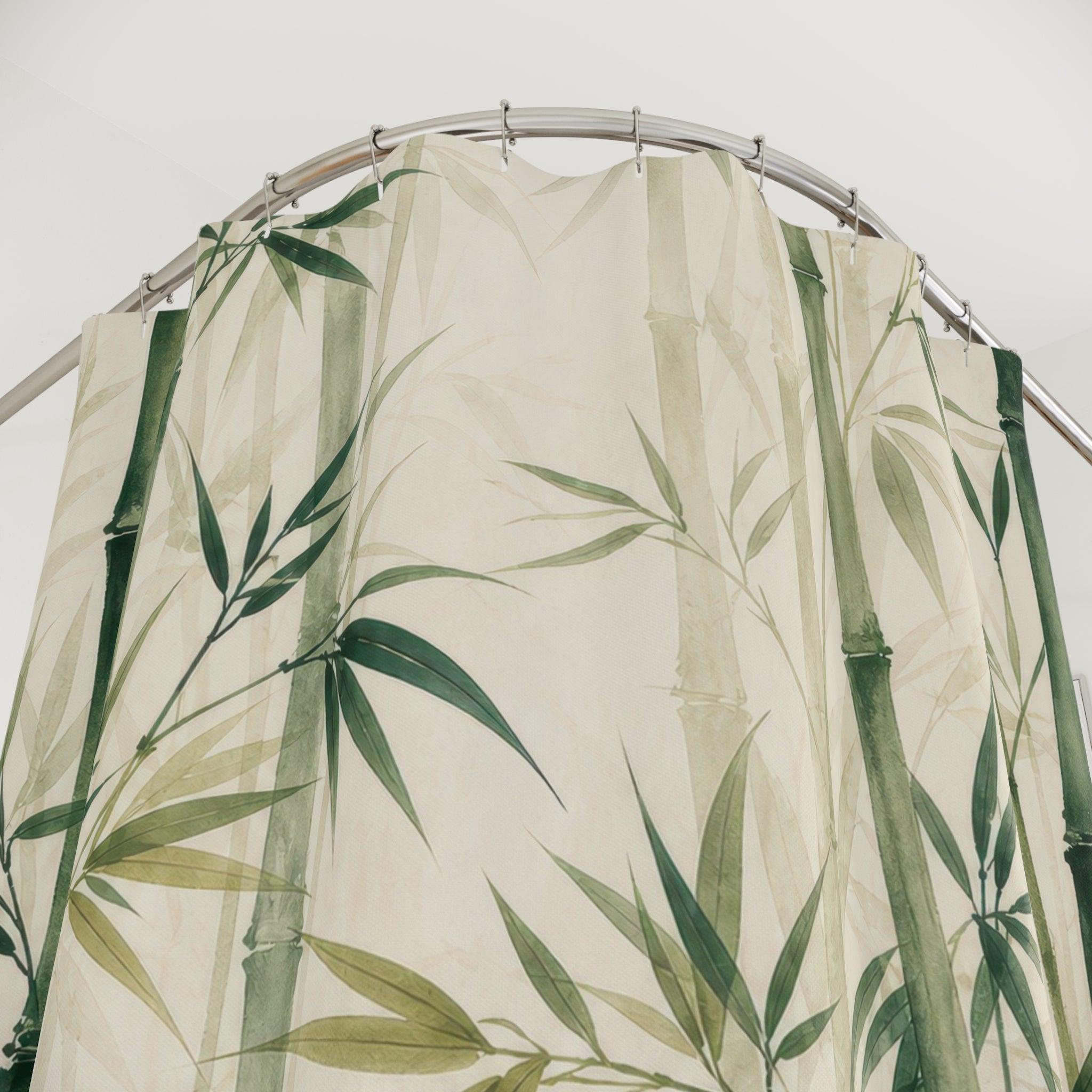 Green Botanical Stalk Shower Curtain