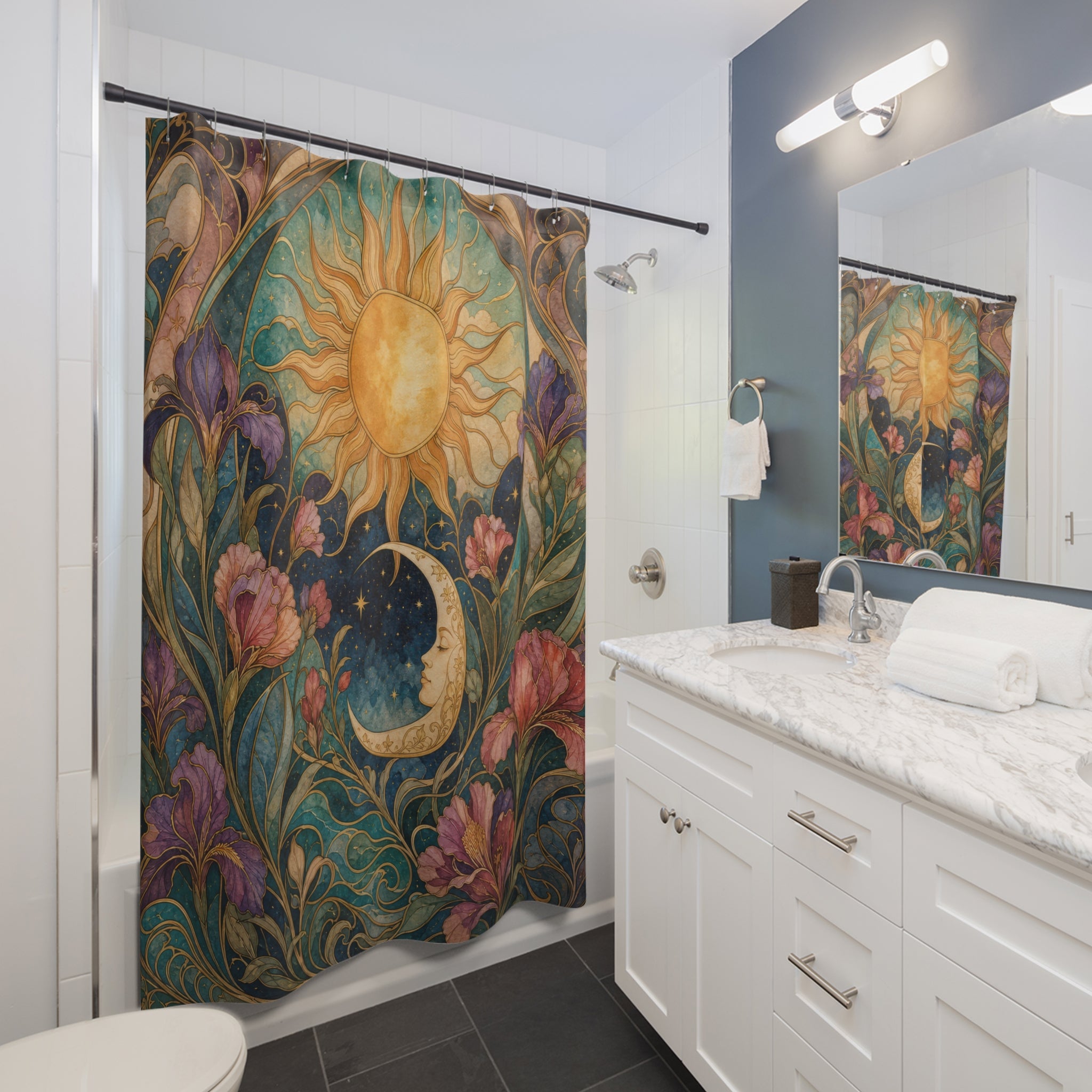 Solstice Garden Window Shower Curtain