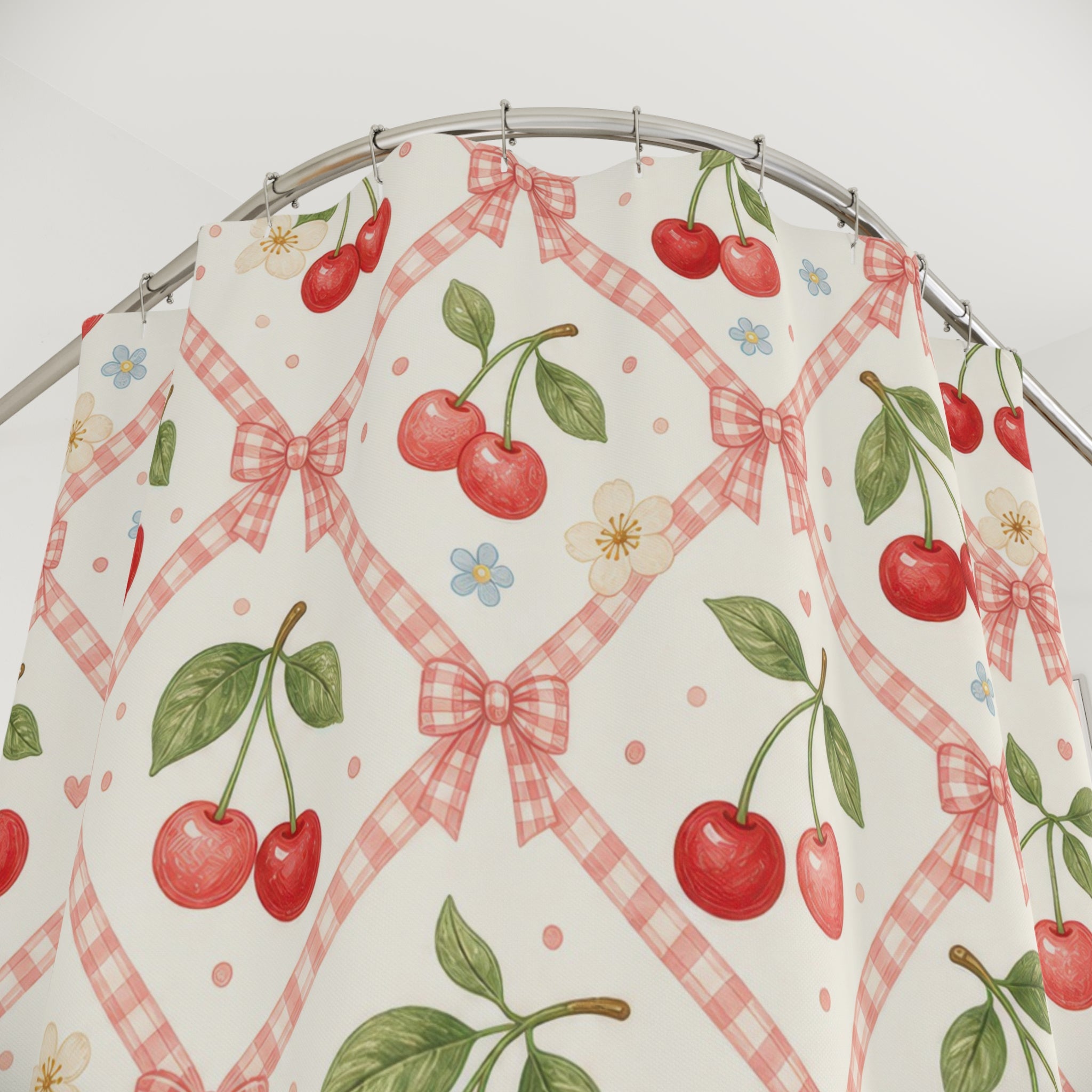 Cute Fruit Cherry Shower Curtain