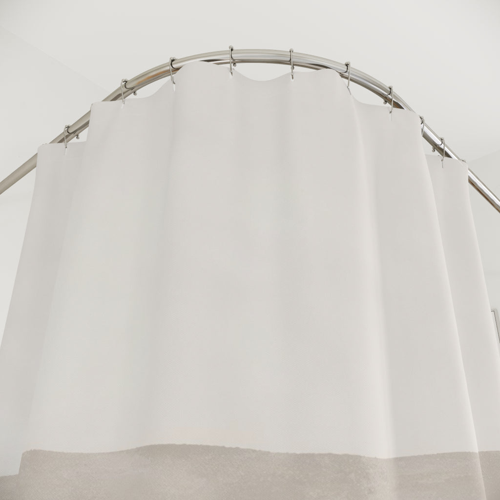 Terracotta Beige Layered Landscape Shower Curtain