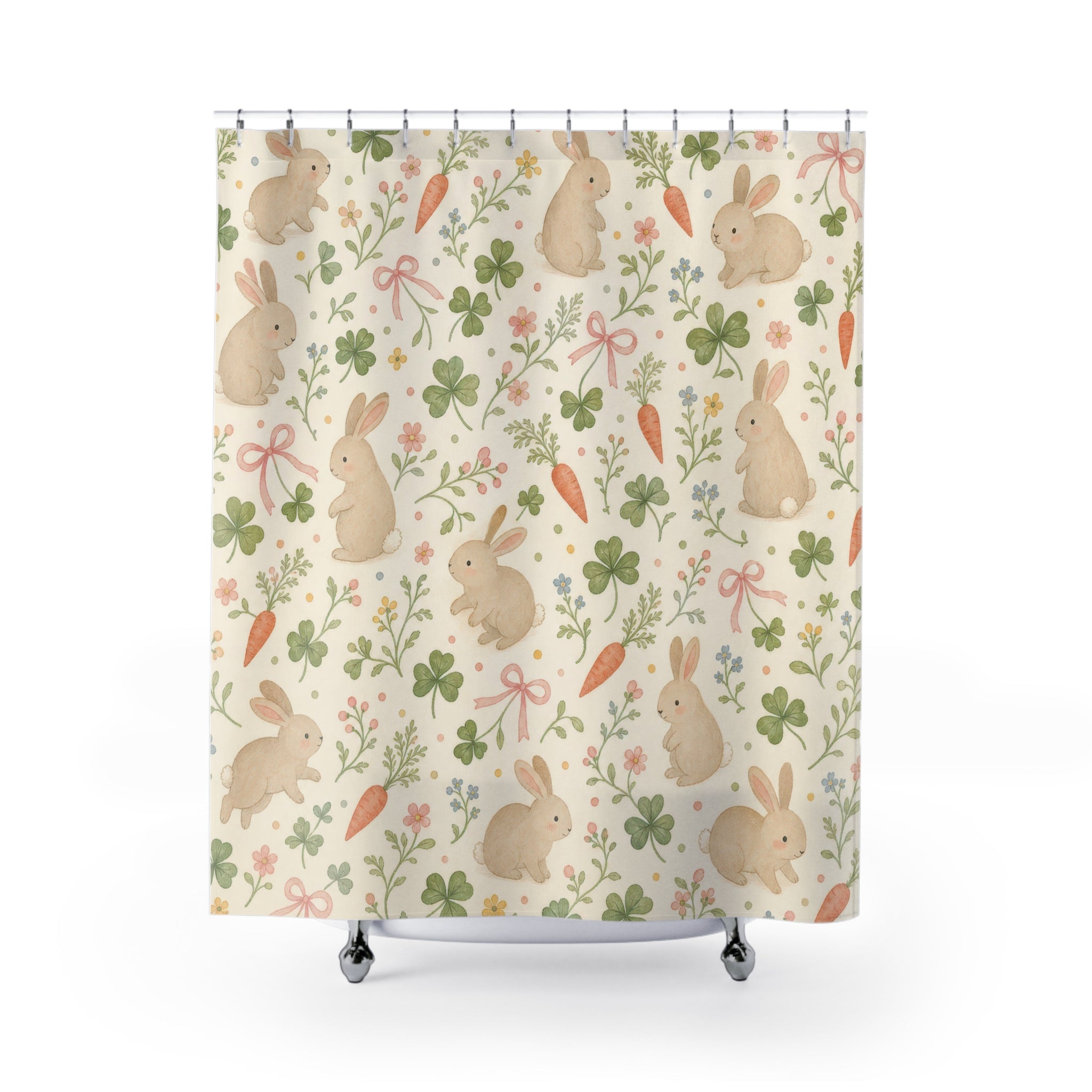 Bunny Meadow Cute Shower Curtain