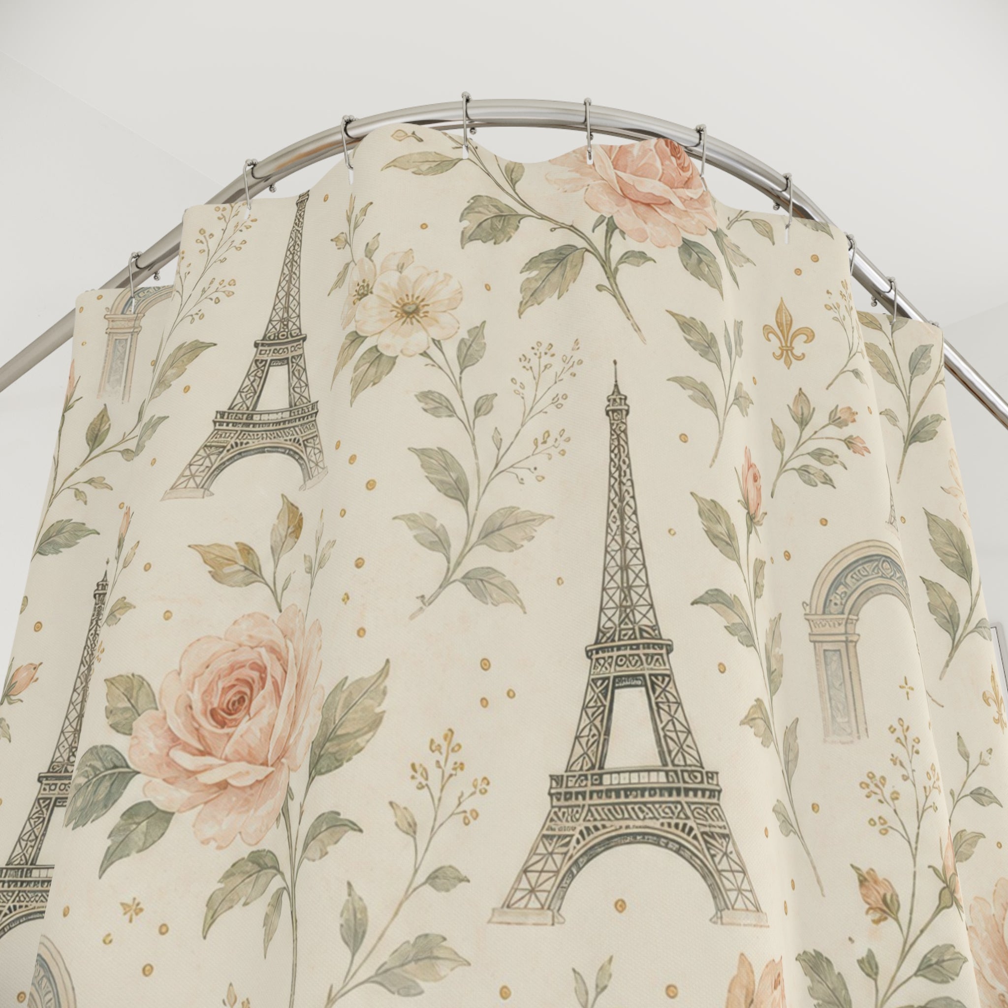 Paris Floral French Shower Curtain: Paris Floral Shower Curtai