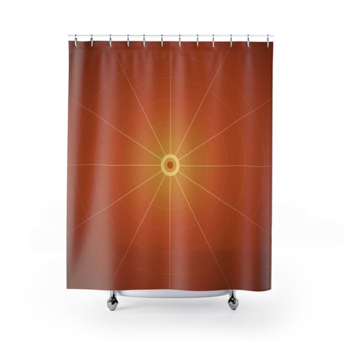 70s Disco Radial Shower Curtain