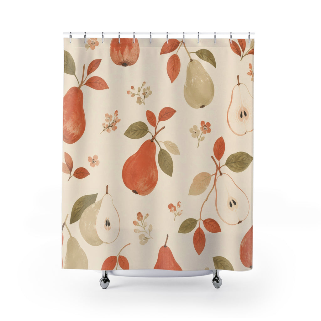 Terracotta Pear Orchard Shower Curtain