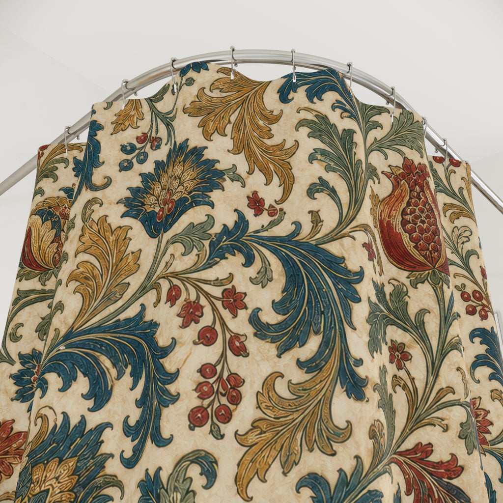 Jacobean Floral Shower Curtain