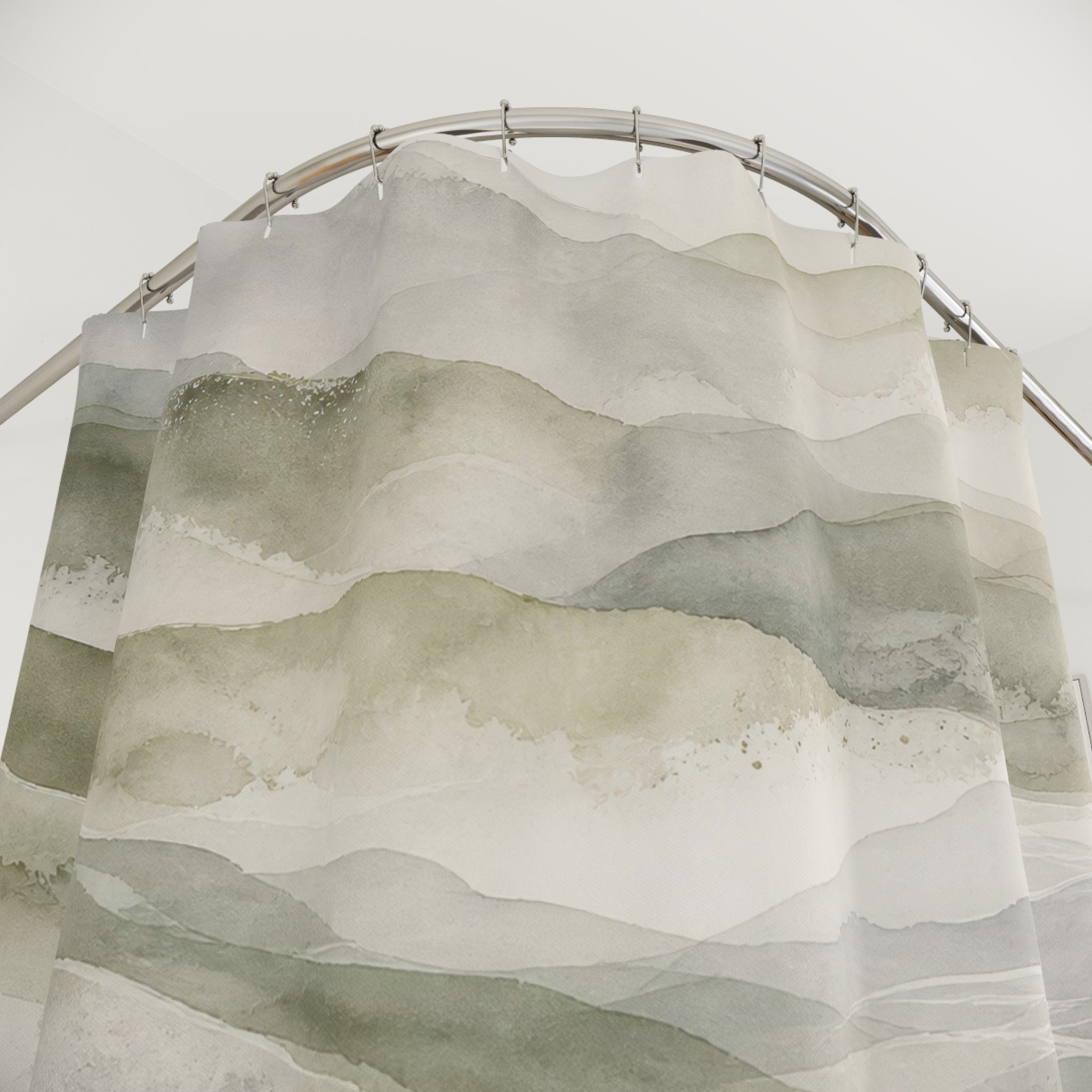 Green Landscape Shower Curtain