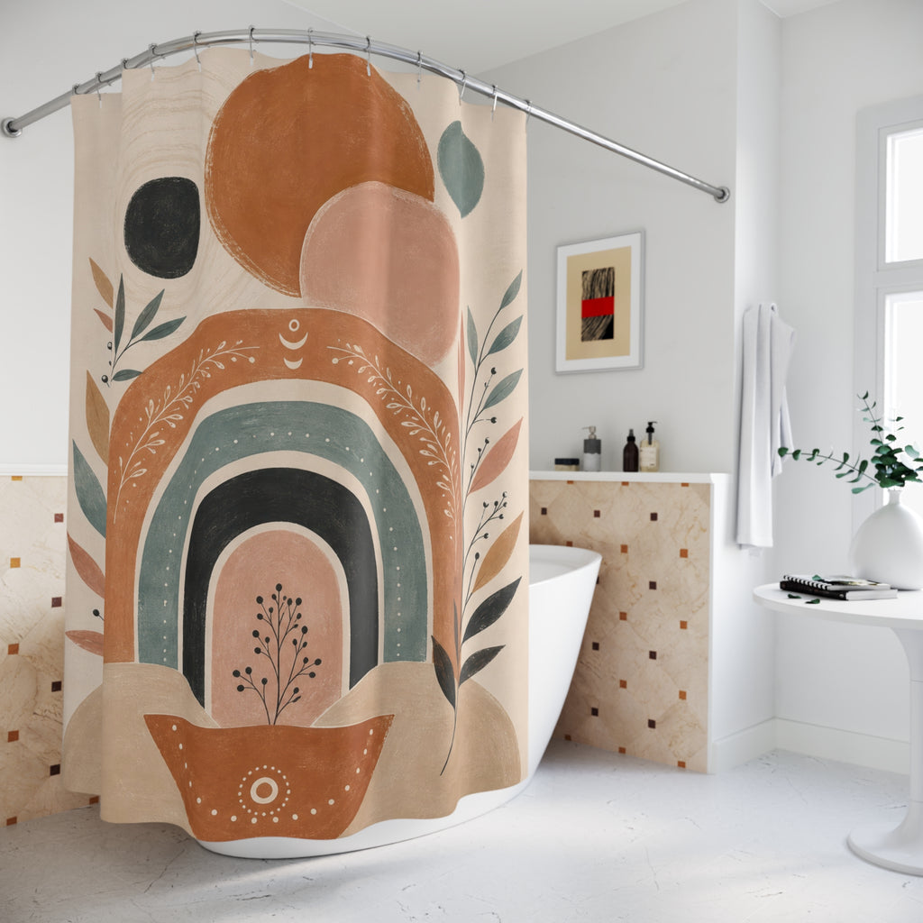 Modern Boho Arch Shower Curtain