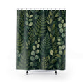Dark Fern Leaf Shower Curtain