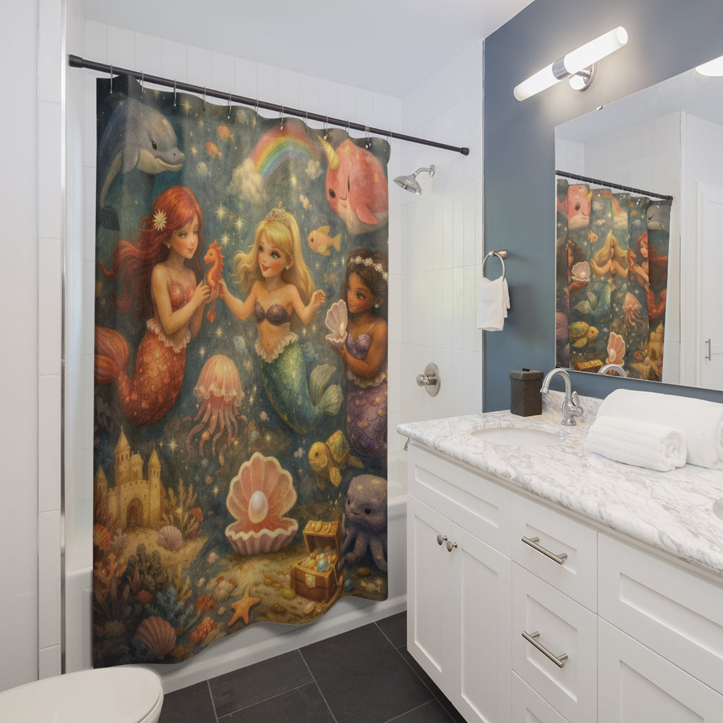 Mystical Mermaid Shower Curtain — Ocean Fantasy