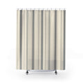 Grey Ivory French Ticking Shower Curtain