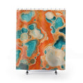Coral Tidepool Orange Shower Curtain