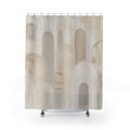 Neutral Abstract Arch Shower Curtain