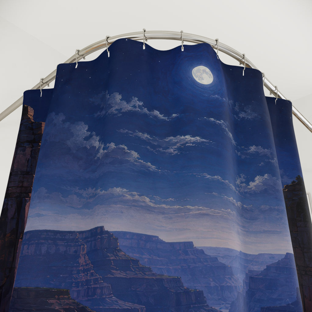 Moonlit Grand Canyon Shower Curtain