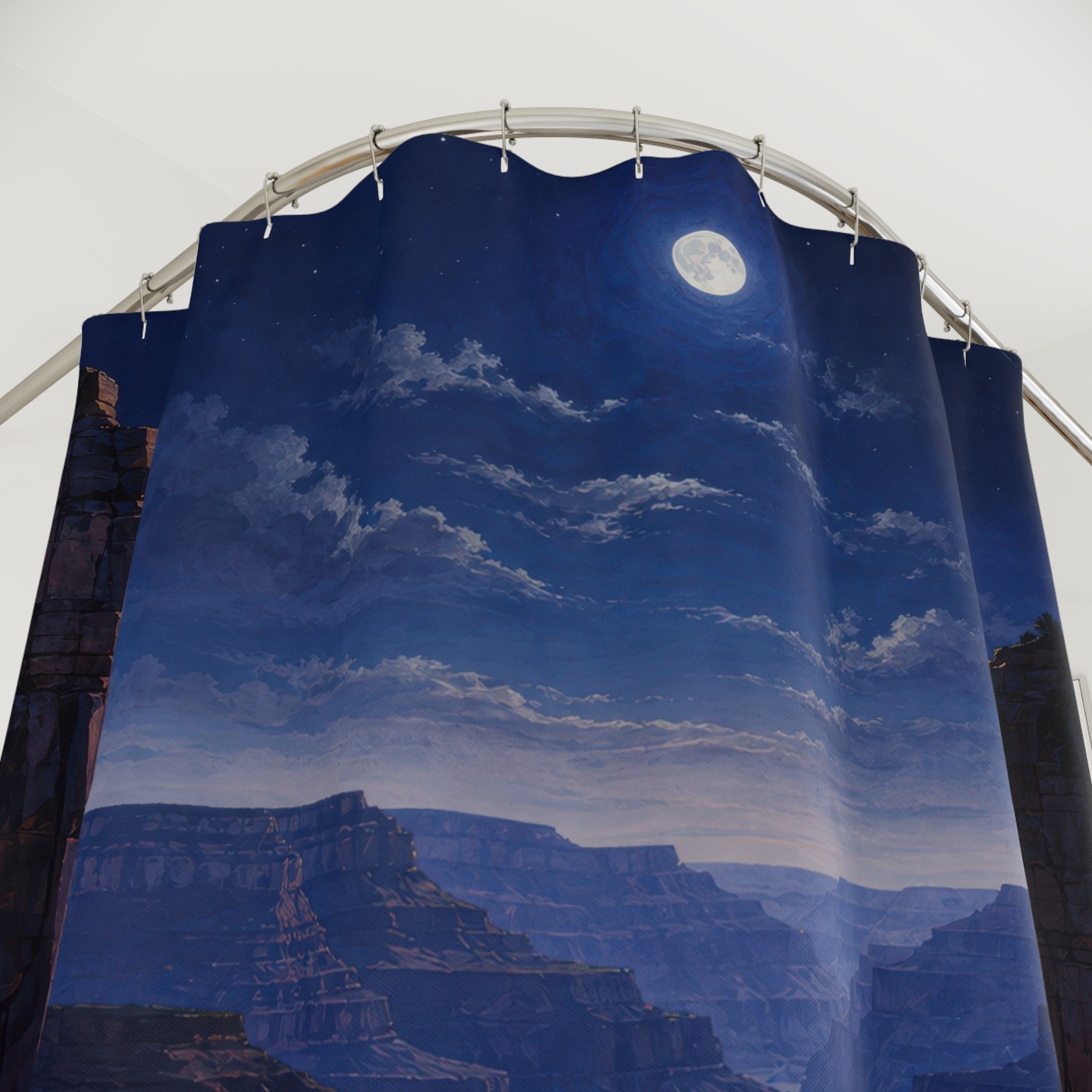 Moonlit Grand Canyon Shower Curtain