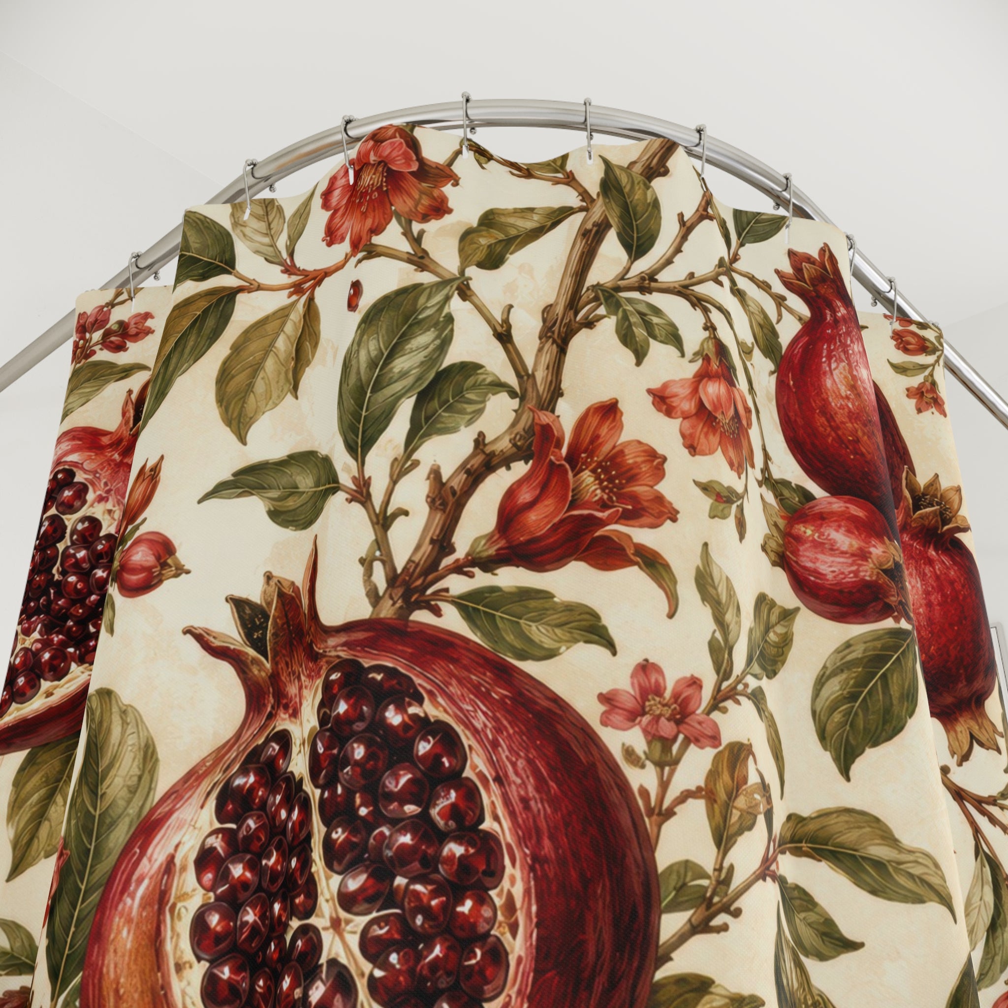 Pomegranate Botanical Shower Curtain