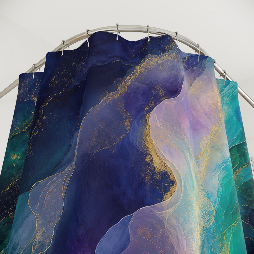 Opal Aurora Abstract Shower Curtain